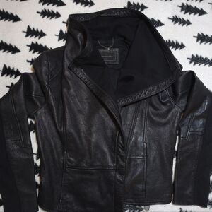 BCBGMaxAzria Black Leather Jacket